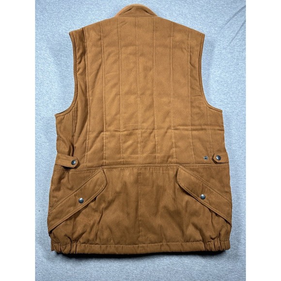 Orvis Insulated Faux Suede Vest Men's Size Medium Fishing Hunting Outdoor Brown - Picture 5 of 9